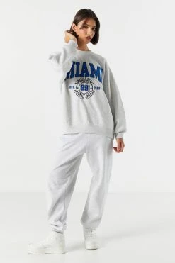 Fleece Miami Graphic Sweatshirt -ANINE BING Shop 070603039108 04 2