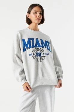 Fleece Miami Graphic Sweatshirt