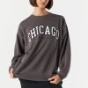 Fleece Chicago Graphic Sweatshirt -ANINE BING Shop 070603039108 05