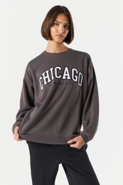 Fleece Chicago Graphic Sweatshirt