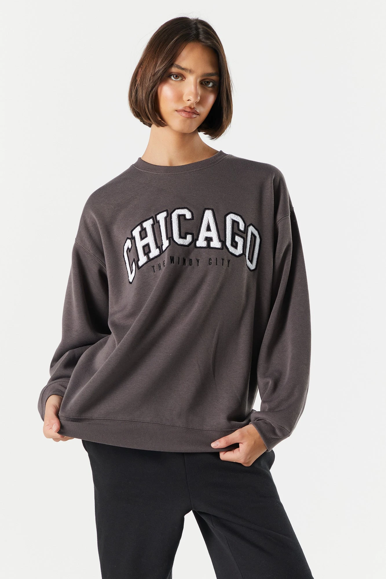 Fleece Chicago Graphic Sweatshirt 3 Fleece Chicago Graphic Sweatshirt