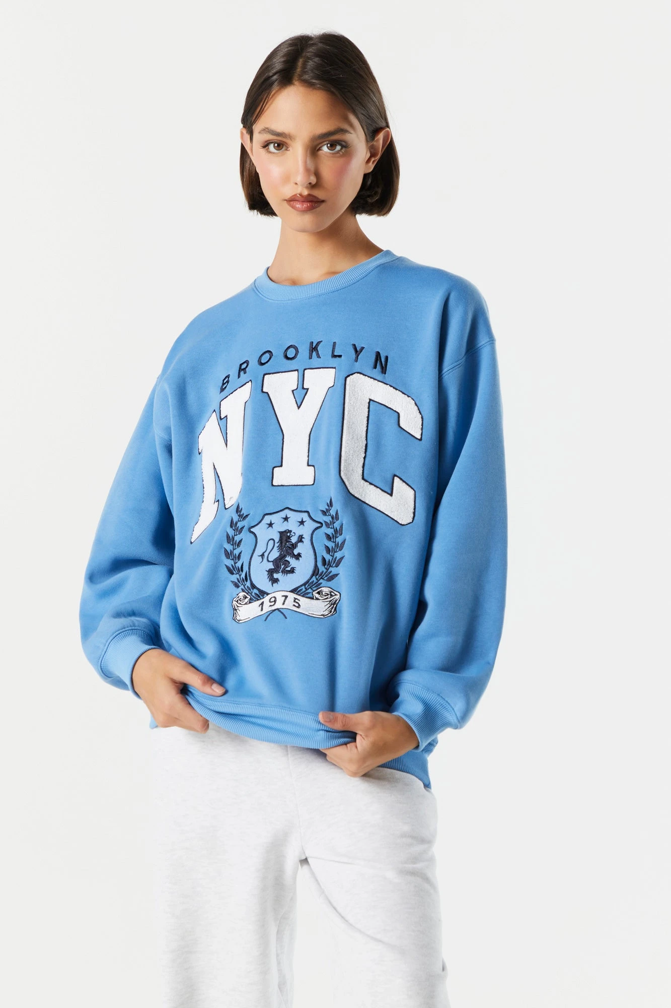 Fleece Brooklyn NYC Graphic Sweatshirt 3 Fleece Brooklyn NYC Graphic Sweatshirt