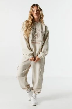 Chicago Athletics Embroidered Crewneck Sweatshirt -ANINE BING Shop 070603539213 12 2 1