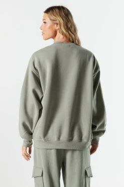 Wellness Club Embroidered Crewneck Sweatshirt -ANINE BING Shop 070603539213 31 1 3