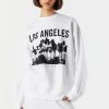 Los Angeles Graphic Fleece Sweatshirt -ANINE BING Shop 070603539214 10 4