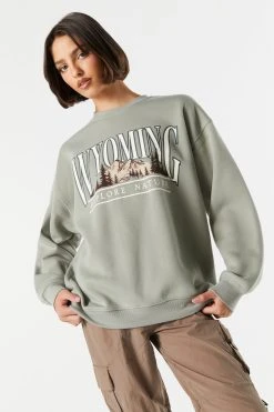 Wyoming Graphic Fleece Sweatshirt