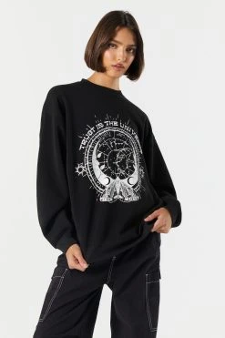 Trust The Universe Graphic Fleece Sweatshirt