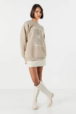 Moonlit Dreams Graphic Fleece Sweatshirt -ANINE BING Shop 070603539214 89 2 1