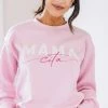 Mamacita Light Pink Graphic Sweatshirt 2 Mamacita Light Pink Graphic Sweatshirt -ANINE BING Shop 100010.MamaCita.5