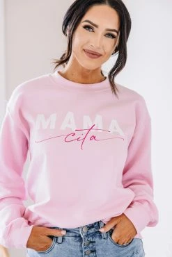 Mamacita Light Pink Graphic Sweatshirt