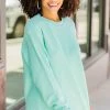 True To Form Sportswear Mint Green Corded Sweatshirt -ANINE BING Shop 100273.PennantSportswearMintGreenCordedSweatshirt copy 1