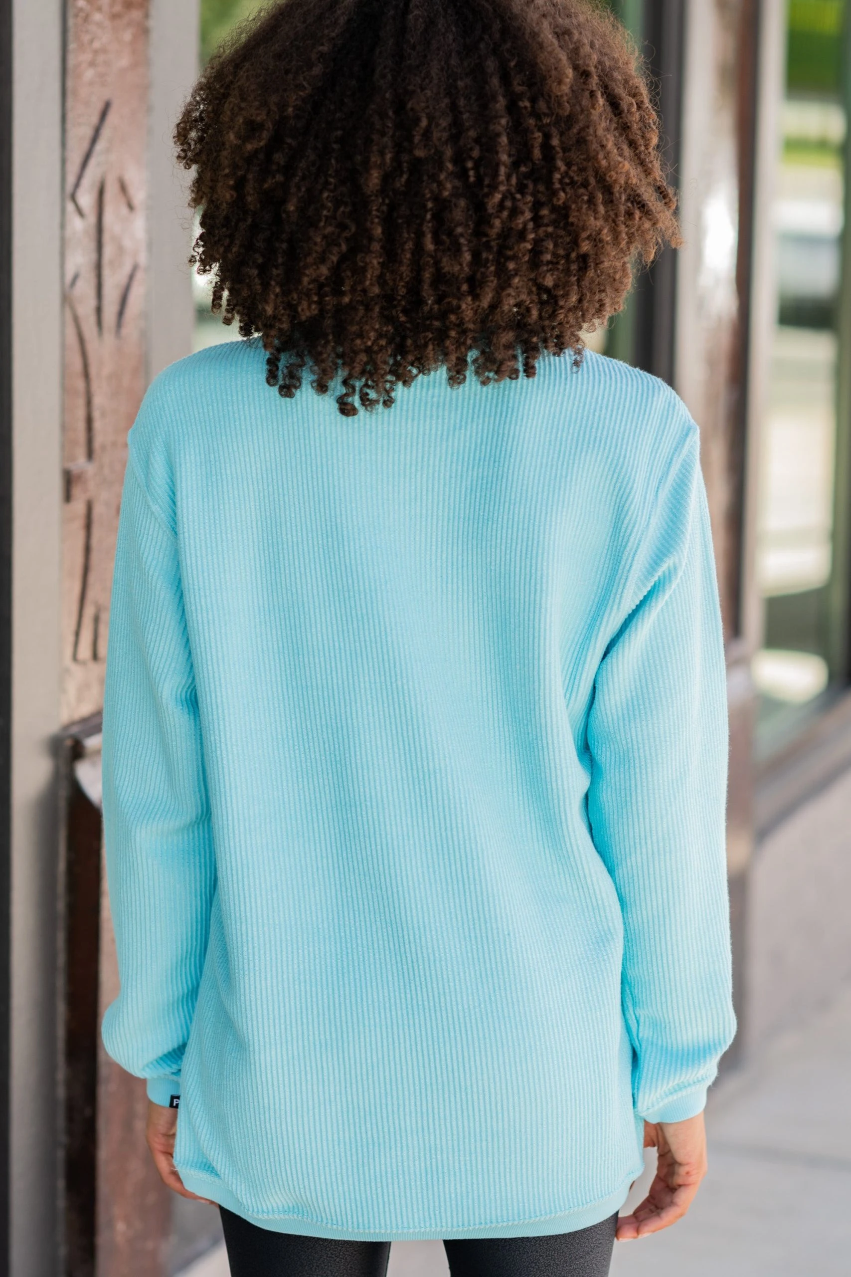 True To Form Aqua Blue Corded Sweatshirt 5 True To Form Aqua Blue Corded Sweatshirt - Image 3