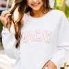 Vacay White Corded Embroidered Sweatshirt -ANINE BING Shop 101240.VacayWhiteCordedEmbroideredSweatshirt