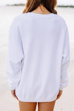 Simply Patriotic White Graphic Corded Sweatshirt -ANINE BING Shop 101248.SimplyPatrioticWhiteCordedSweatshirt copy 3