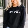 Grl Power Black Graphic Sweatshirt -ANINE BING Shop 101869.GrlPowerBlackGraphicSweatshirt copy 1