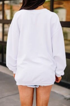 Mama White Corded Embroidered Sweatshirt -ANINE BING Shop 101886.MamaWhiteCordedEmbroideredSweatshirt copy 3