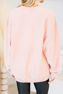 Not Without Coffee Blush Pink Graphic Corded Sweatshirt -ANINE BING Shop 102102.NotWithoutCoffeeBlushPinkGraphicCordedSweatshirt copy 3