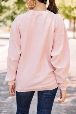 Caffeine Queen Blush Pink Corded Graphic Sweatshirt -ANINE BING Shop 102374.9