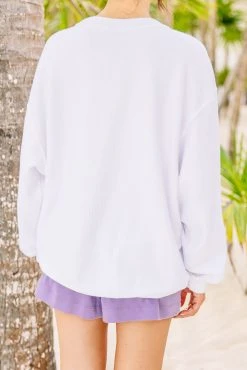 Coconut Craze White Corded Embroidered Sweatshirt -ANINE BING Shop 104323.CoconutCrazeWhiteCordedEmbroideredSweatshirt copy 3