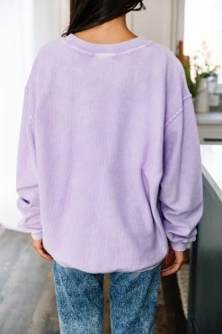 Dog Lover Lilac Purple Graphic Corded Sweatshirt -ANINE BING Shop 104405.DogLoverLilacPurpleCordedGraphicSweatshirt copy 3