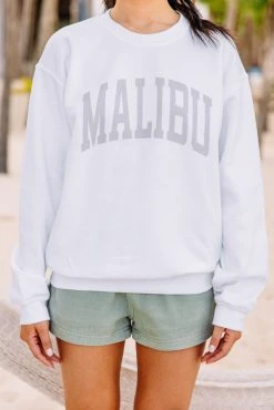 Malibu White Graphic Sweatshirt -ANINE BING Shop 104416.MalibuWhiteGraphicSweatshirt copy 1