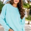 Comfort Colors: Beach Babe Chalky Mint Embroidered Sweatshirt 2 Comfort Colors: Beach Babe Chalky Mint Embroidered Sweatshirt -ANINE BING Shop 104450.Comfort Colors Beach Babe Chalky Mint Embroidered Sweatshirt copy 1