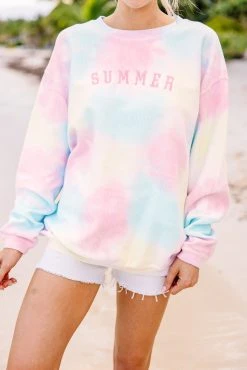 Summer Pink Tie Dye Corded Embroidered Sweatshirt -ANINE BING Shop 104451.SummerPinkTieDyeCordedEmbroideredSweatshirt copy 1 e6ac7fab ba94 4c78 b148 73c137850192