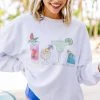 Happy Hour White Graphic Corded Sweatshirt -ANINE BING Shop 104485.HappyHourWhiteGraphicSweatshirt