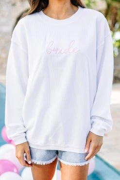 Bride White Corded Embroidered Sweatshirt -ANINE BING Shop 104488.BrideWhiteCordedEmbroideredSweatshirt copy 2