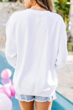 Bride White Corded Embroidered Sweatshirt -ANINE BING Shop 104488.BrideWhiteCordedEmbroideredSweatshirt copy 3