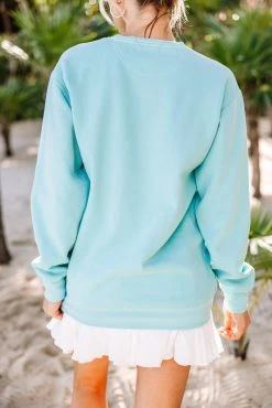 Comfort Colors: Margs Pour Favor Dusty Mint Graphic Sweatshirt -ANINE BING Shop 104521.Comfort Colors Margs Pour Favor Dusty Mint Graphic Sweatshirt copy 3