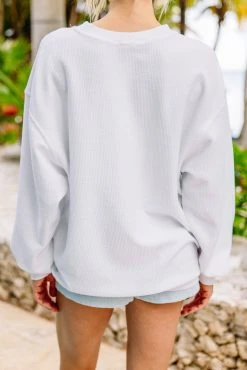 Tequila Diet White Corded Graphic Sweatshirt -ANINE BING Shop 104533.TequilaDietWhiteCordedGraphicSweatshirt copy 3