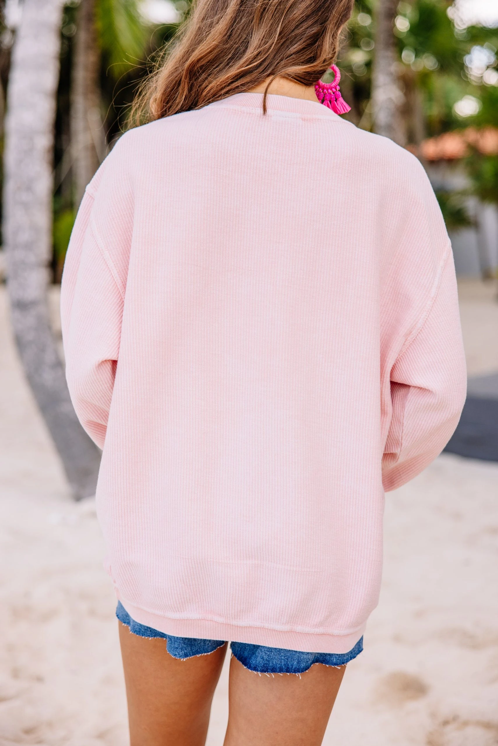 Fiesta Friday Blush Pink Corded Graphic Sweatshirt 5 Fiesta Friday Blush Pink Corded Graphic Sweatshirt - Image 3