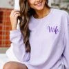 Wife Lilac Purple Corded Embroidered Sweatshirt 1 Wife Lilac Purple Corded Embroidered Sweatshirt -ANINE BING Shop 104631.WifeLilacPurpleCordedEmbroideredSweatshirt