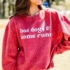 Hot Dogs & Home Runs Red Corded Graphic Sweatshirt 2 Hot Dogs & Home Runs Red Corded Graphic Sweatshirt -ANINE BING Shop 104650.hotdogsandhomeruns.red4