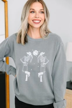 Comfort Colors: Disco Isn't Dead Gray Graphic Sweatshirt