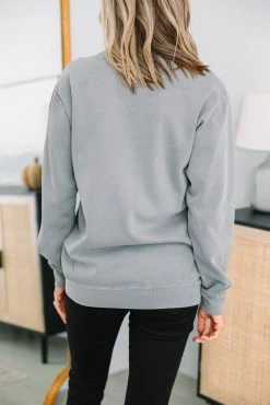 Comfort Colors: Disco Isn't Dead Gray Graphic Sweatshirt -ANINE BING Shop 106048.Comfor Colors Disco Isn t Dead Gray Graphic Sweatshirt copy 3