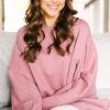 You've Got It All Light Rose Pink Oversized Sweatshirt -ANINE BING Shop 107542.Youve Got It All Light Rose Pink Oversized Sweatshirt