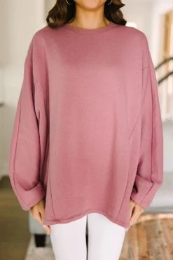 You've Got It All Light Rose Pink Oversized Sweatshirt -ANINE BING Shop 107542.Youve Got It All Light Rose Pink Oversized Sweatshirt copy 2