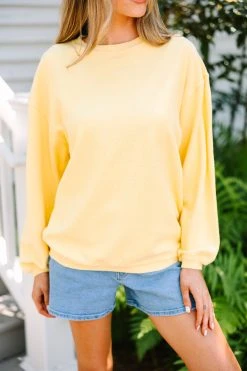 Get Together Yellow Corded Sweatshirt -ANINE BING Shop 107935.Get Together Yellow Corded Sweatshirt copy 2
