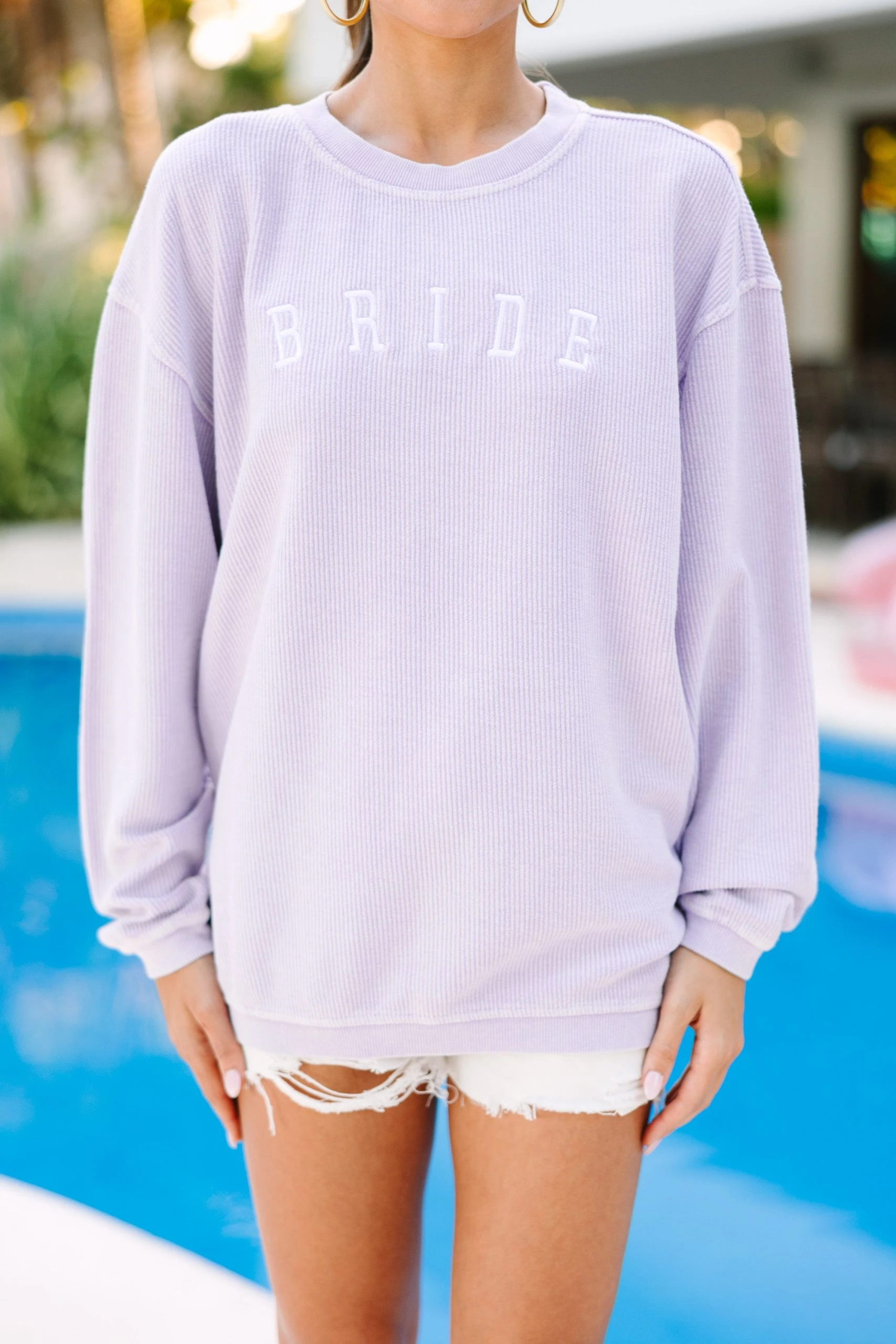 Bride Lilac Purple Embroidered Corded Sweatshirt 6 Bride Lilac Purple Embroidered Corded Sweatshirt - Image 4