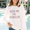 Pass Me The Sparklers White Graphic Corded Sweatshirt 2 Pass Me The Sparklers White Graphic Corded Sweatshirt -ANINE BING Shop 108010.Pass Me The Sparklers White Graphic Corded Sweatshirt copy 1