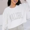 Malibu White Graphic Corded Sweatshirt 2 Malibu White Graphic Corded Sweatshirt -ANINE BING Shop 108014.Malibu White Graphic Corded Sweatshirt