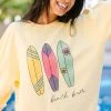 Beach Bum Yellow Graphic Corded Sweatshirt -ANINE BING Shop 108515.Beach Bum Yellow Graphic Corded Sweatshirt copy 1