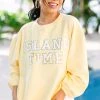 Island Time Yellow Varsity Corded Sweatshirt -ANINE BING Shop 108532.Island Time Yellow Vardity Corded Sweatshirt copy 1