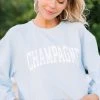 Champagne Light Blue Graphic Corded Sweatshirt -ANINE BING Shop 108649.Champagne Light Blue Graphic Corded Sweatshirt copy 1
