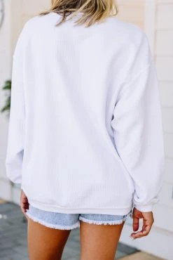 Beverly Hills Tennis Club White Graphic Corded Sweatshirt -ANINE BING Shop 5E1A1846