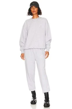 7 Days Active Monday Sweatshirt Crew Neck Heather Grey -ANINE BING Shop 7DAR WK8 V5