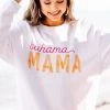 Bahama Mama White Corded Graphic Sweatshirt