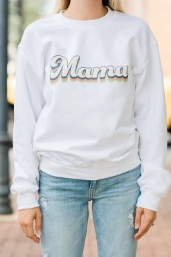Hey Mama White Graphic Sweatshirt -ANINE BING Shop 97411.HeyMamaWhiteGraphicSweatshirt.WHTIMG 3779